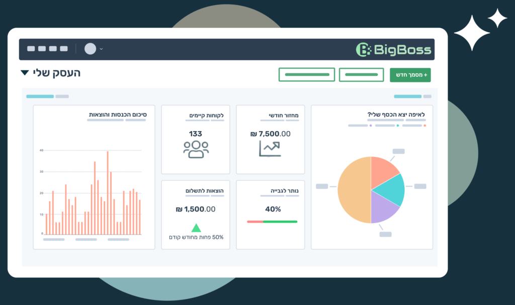 הפקת חשבוניות דיגיטליות בתוכנה לניהול עסק והפקת חשבוניות ירוקות ביג בוס