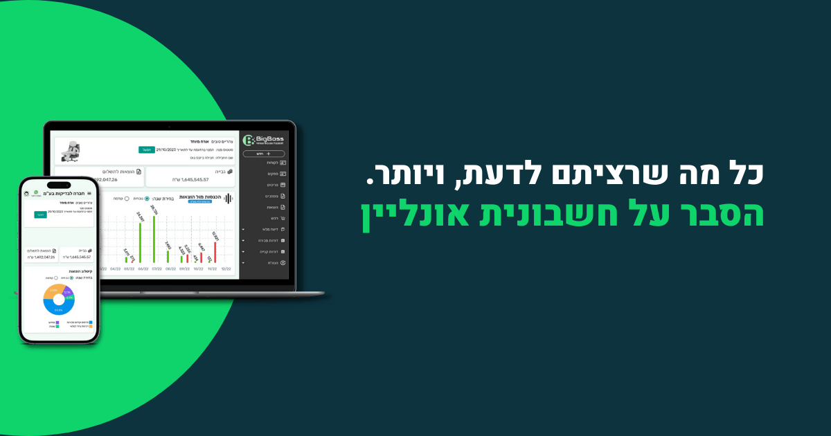 הסבר על חשבונית אונליין - ביג בוס תוכנה לניהול עסק