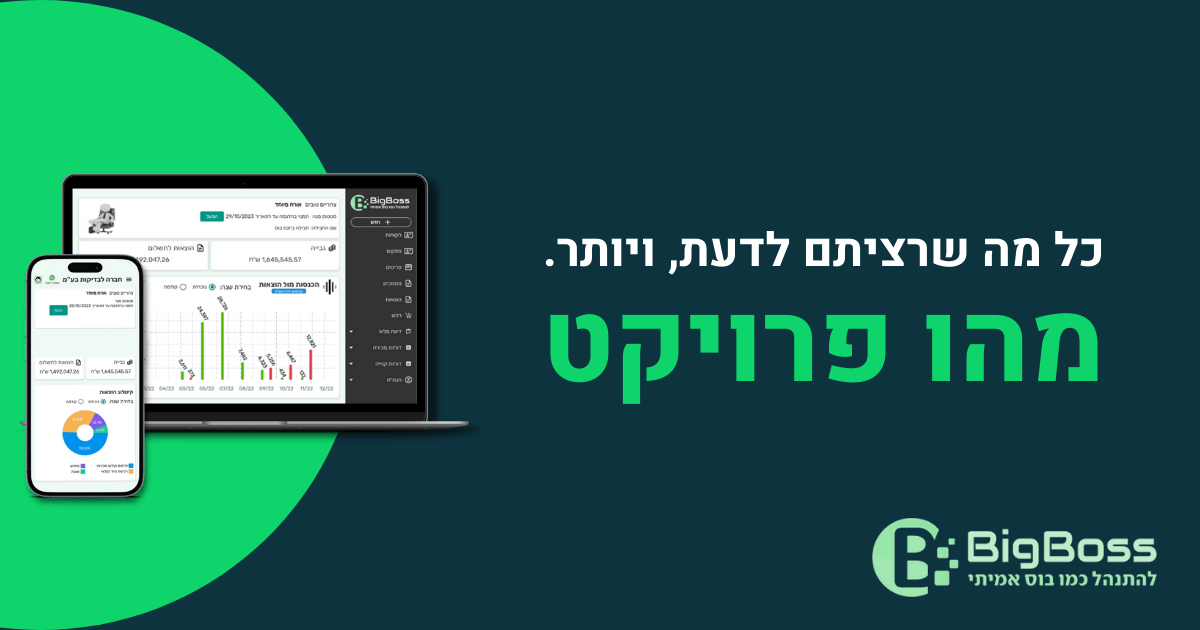 מהו פרויקט - ביג בוס תוכנה לניהול עסק