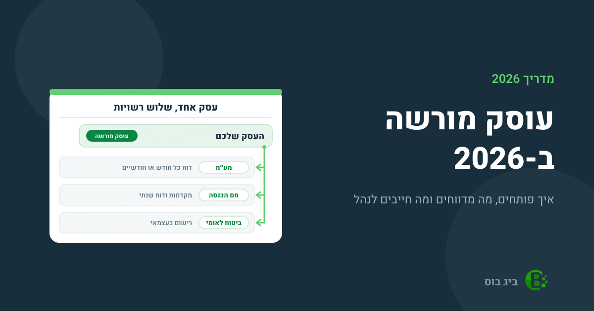 עוסק מורשה: עסק אחד מול שלוש רשויות, מע״מ, מס הכנסה וביטוח לאומי